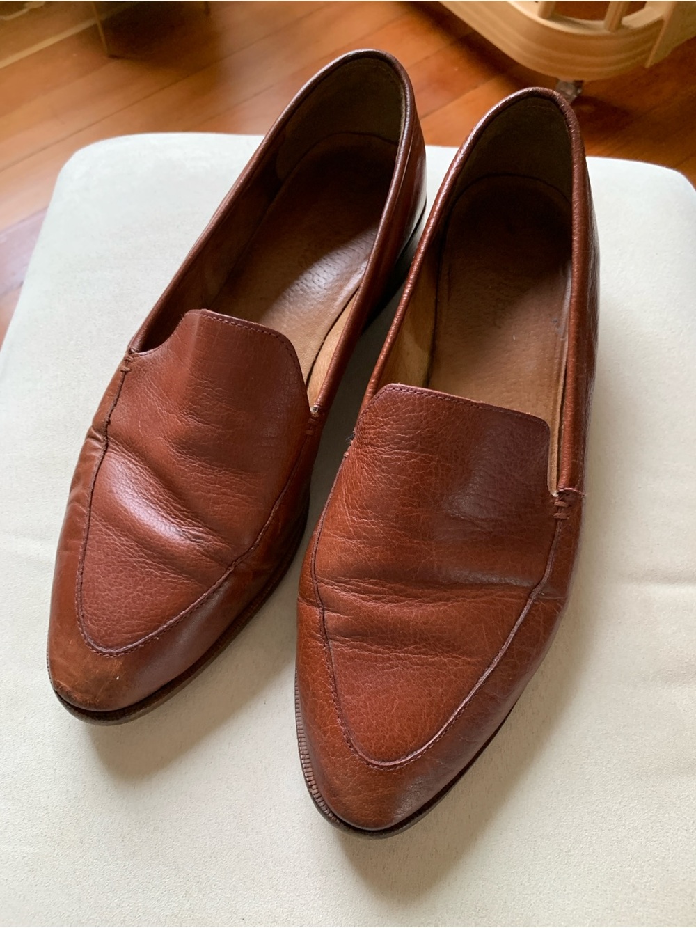 Madewell Women's Brown Leather Slip-On Loafers